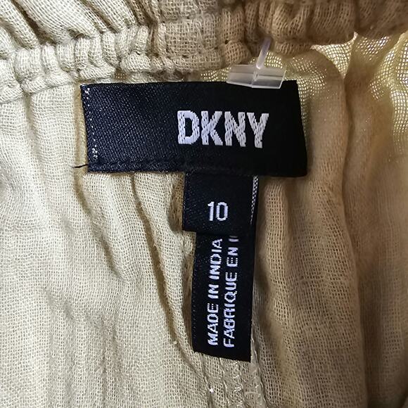 DKNY Kids Boys size 10 100% Slub Cotton 2 Pockets Lined Tan Shorts Pull On NWOT - Picture 5 of 6